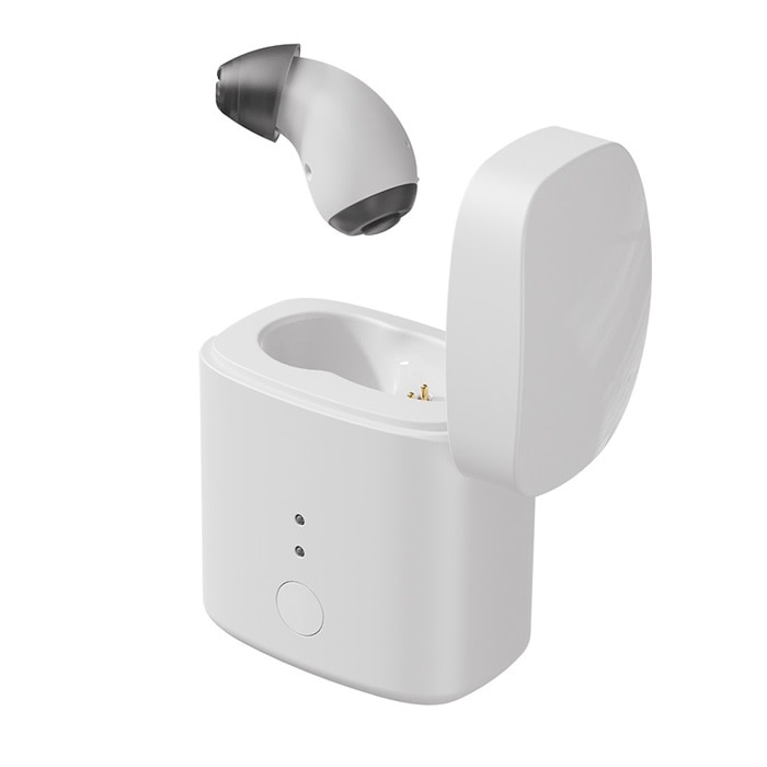 らくらく耳りん 片耳タイプ集音器 DRM201W ホワイト