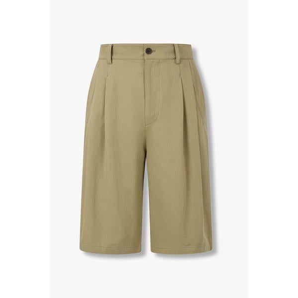 [MEN] コットンツータックハーフパンツ 9156231111011