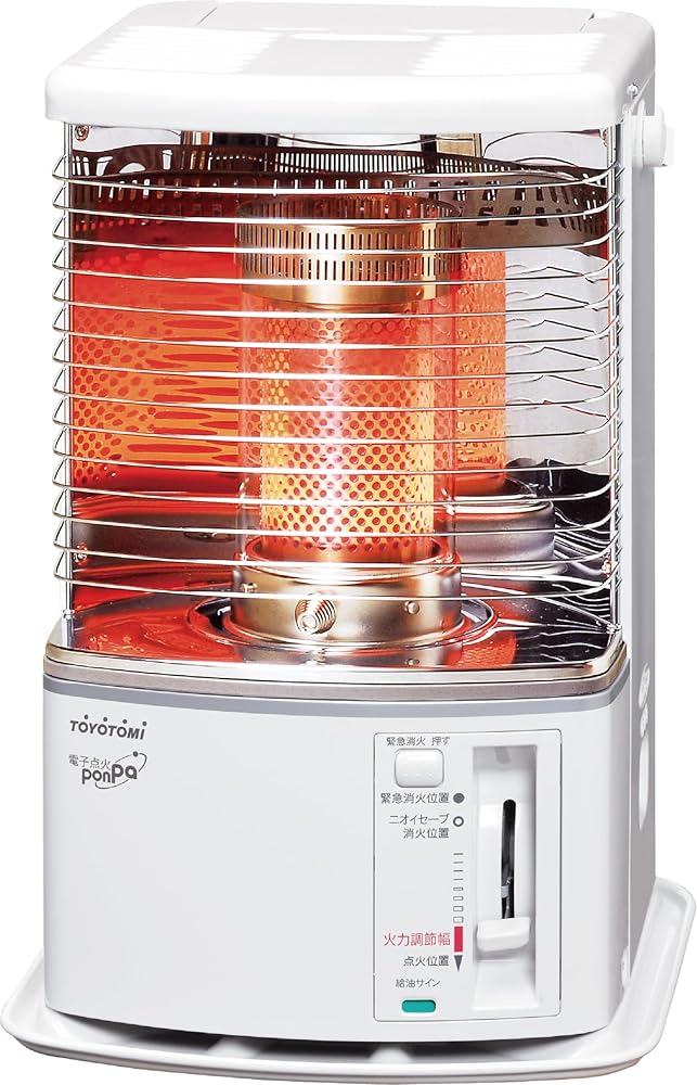 【トヨトミ】反射形 石油ストーブ RS-H2924 ホワイト キャリングハンドルタイプ 木造（戸建）8畳まで（13.0）コンクリート（集合）10畳まで（16.5）