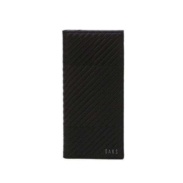 ブラックチェック牛革長財布 DBWA6E210