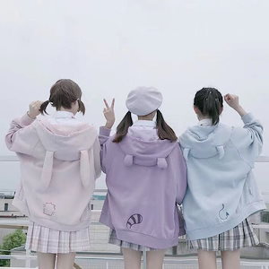 新入荷韓国パーカー春夏秋かわいいガールズアウターカレッジ風コートジャケットニットカーディガン