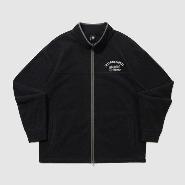 プラスフリース スタンドネック ジップアップ ジャケット UQ421CFTN1-BLK0