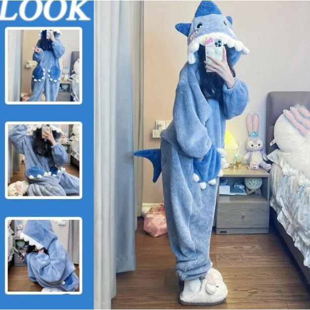 【2枚購入で100円OFF】レディースルームウェア モコモコ パジャマ ワンピース上下セット 恐竜 着ぐるみ 暖かい もこもこ 動物 着ぐるみ パジャマ 部屋着 可愛い カジュアル