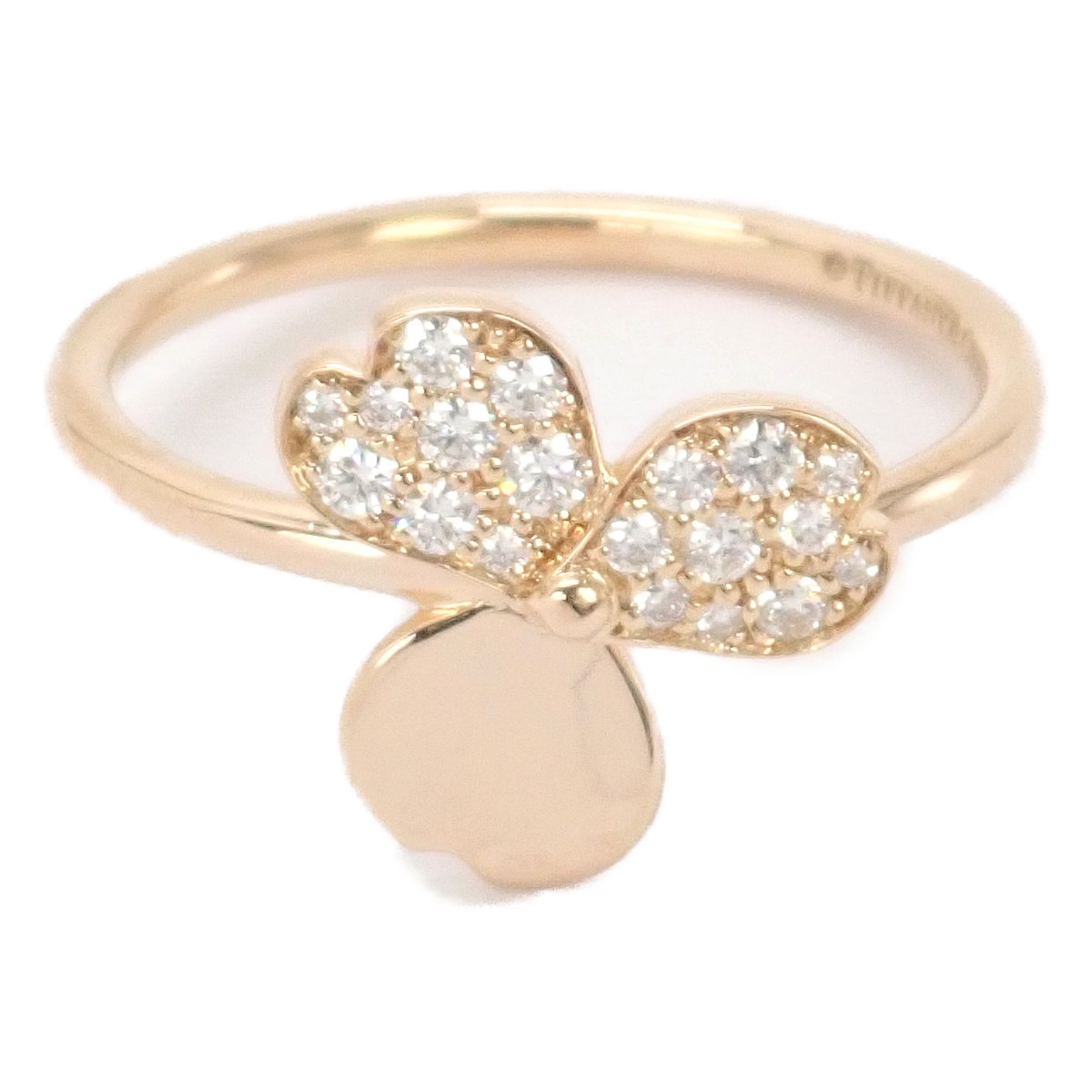 【Aランク】 ペーパーフラワー リング K18ピンクゴールド ダイヤモンド レディース【ISEYA】