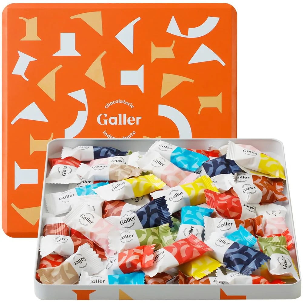 ガレー Galler チョコレート ベルギー王室御用達 ナノバー 50個入り ハロウィン ギフト スイーツ お菓子 個包装 お取り寄せ ポストカード 手さげ袋付き