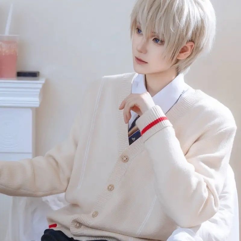 恋と深空 セイヤ Xavier セーター イエロー コスプレ衣装 日常服 ハロウィン クリスマス 仮装 文化祭 4点セット