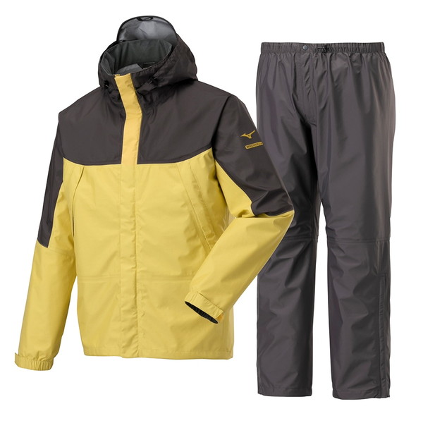 MIZUNO ミズノ 耐水素材 ベルグテックEXストームセイバーVI レインスーツ 防水／収納袋付き メンズ レインウエア A2MG8A0174