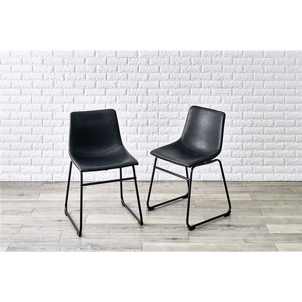 ビンテージ調 チェア 2脚セット ブラックBタイプ ダイニングチェア チェアー 椅子 ワークチェア パソコンチェア おしゃれ 組立品