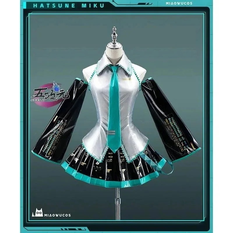 即納あり 【大人気N0.1】　ボーカロイド　初音ミク　コスチューム　通常V　コスプレ衣装　SNSで大バズり　通常Ver　ins大人気 ウィッグ　髪飾り　ヘッドホンセット　靴　髙!品!質