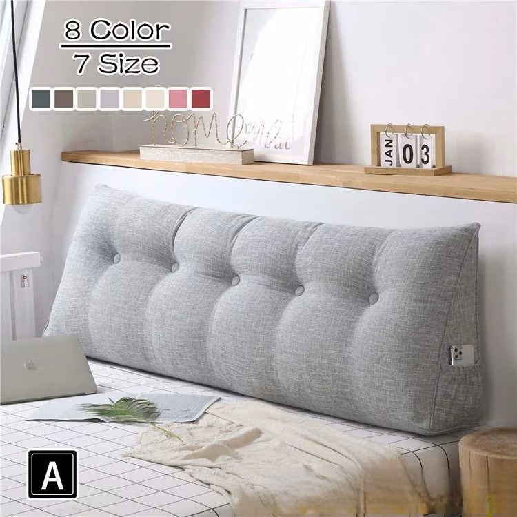 【本日限定】180*50*20cm クッション 枕 三角 綿麻 大きなクッション 快適 高弾性 通気性 頸椎 サポート 腰こり 肩こり 首こり解消 支える 分解洗濯できます 畳 中綿 枕元 枕許 まく