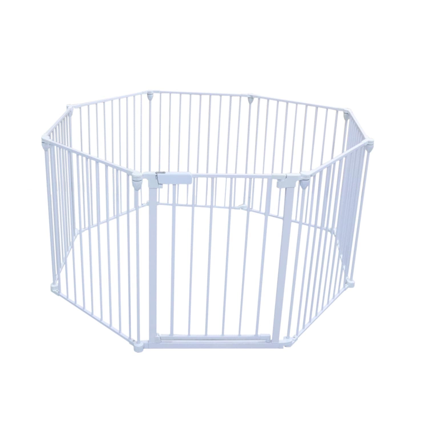 Ksmsem 犬 サークル 室内 中大型犬 サークル 折りたたみ 床固定補強ステッカー付き 小型犬 猫 うさぎ 小動物用ゲージ 形組み換え可能 ジョイント式 ダブルロック 折りたたみサークル 爽やかな