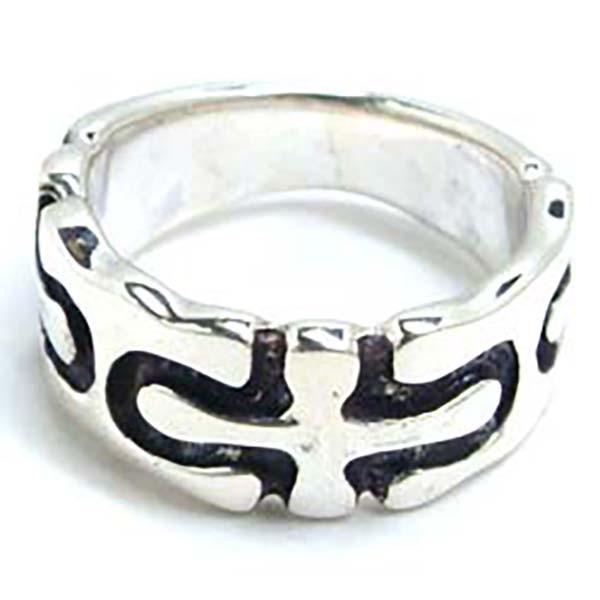 ゴシッククロス シルバーリング 指輪 16号 19号 十字架 波打った かっこいい 刻印あり シルバー925 男性 女性 親指 中指 小指 人差し指 誕生日 本物の銀 sr00000577-xx