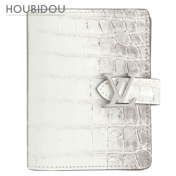 ルイヴィトン 二つ折り財布 LV ヴェルティカル ウォレット コンパクト クロコダイル サハラ×ブラウン シルバー金具 新品 未使用 N87279 RFID 【箱】【中古】