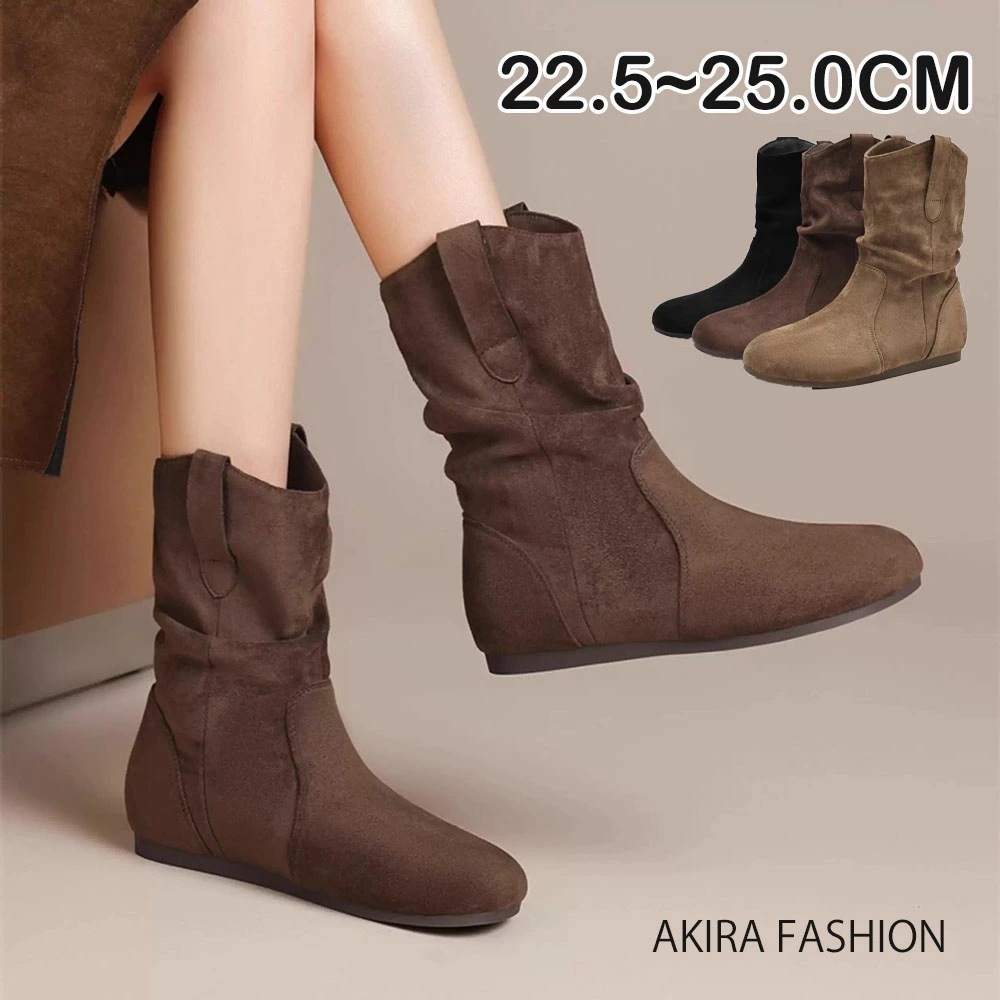 2025秋冬生活応援 ミドルブーツ レディース ローヒール 調 フラット底 ハーフブーツ ナウシカ 痛くない 歩きやすい 柔らかい 疲れない 軽量 軽い 滑らない 履きやすい おしゃれ 靴 ナウシカブ 4,491円