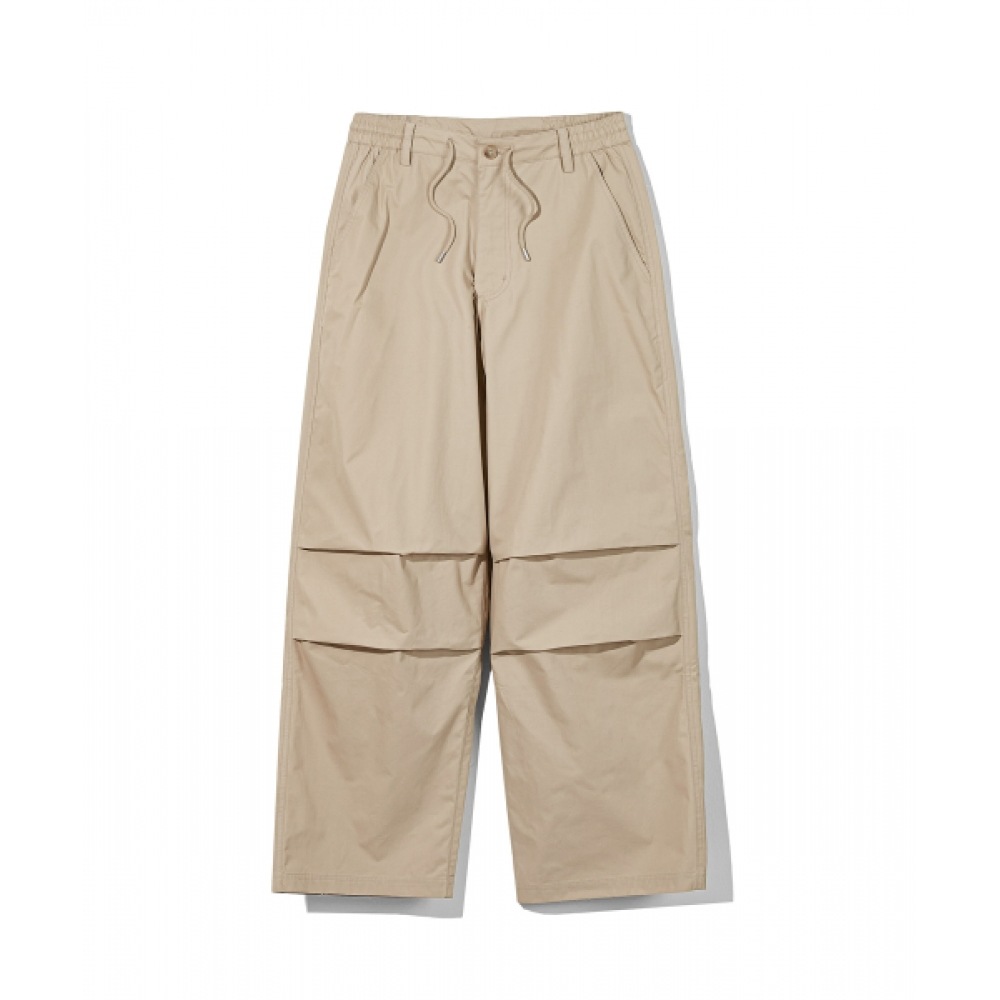 CODEGRAPHY コットン ワイド パラシュートパンツ_ライトベージュ