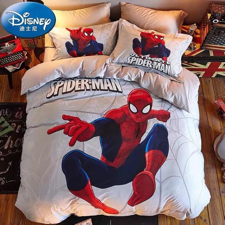 スパイダーマン子供4点セット綿綿綿寝具ベッド笠シーツカバー3点セット