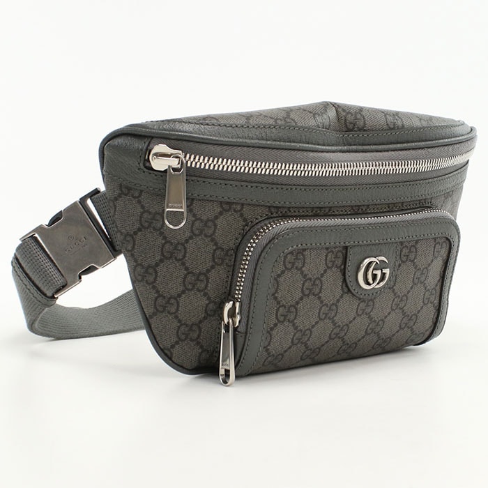 ベルトバッグ オフィディア GU88515 ボディバッグ GGスプリームキャンバス/ベルトバッグ グレー【中古】 メンズ