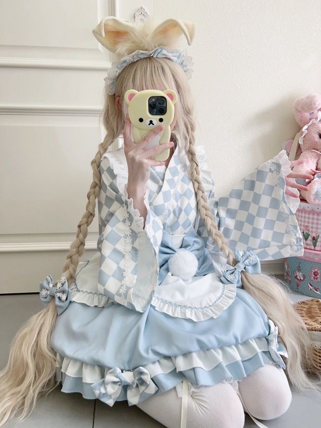 二次元 オリジナルデザインロリータ かわいい 和風改良メイドワンピース夏服