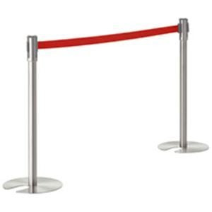 テラモト ベルトパーテーションスタンド Light ベルト赤 SU-661-300-2 1本