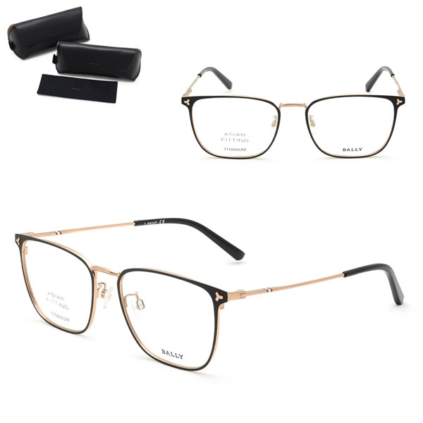 BY5058-D/V 002 56 フレーム メガネ 眼鏡 フレームのみ ブラック ローズゴールド ノーズパッド メンズ レディース