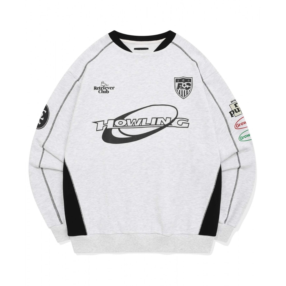 レトリーバークラブハウリングサッカークルーネック [メランジグレー]