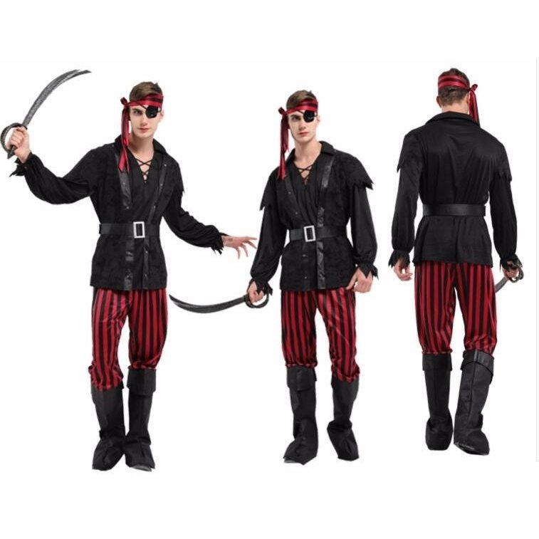 b238Men s ハロウィン 衣装 男海賊 ジャック船長 パイレーツオブカリビアン 男性用 メンズ用 ハロウィーン 王様ハロウィン衣装 コスプレ衣装 コスチューム
