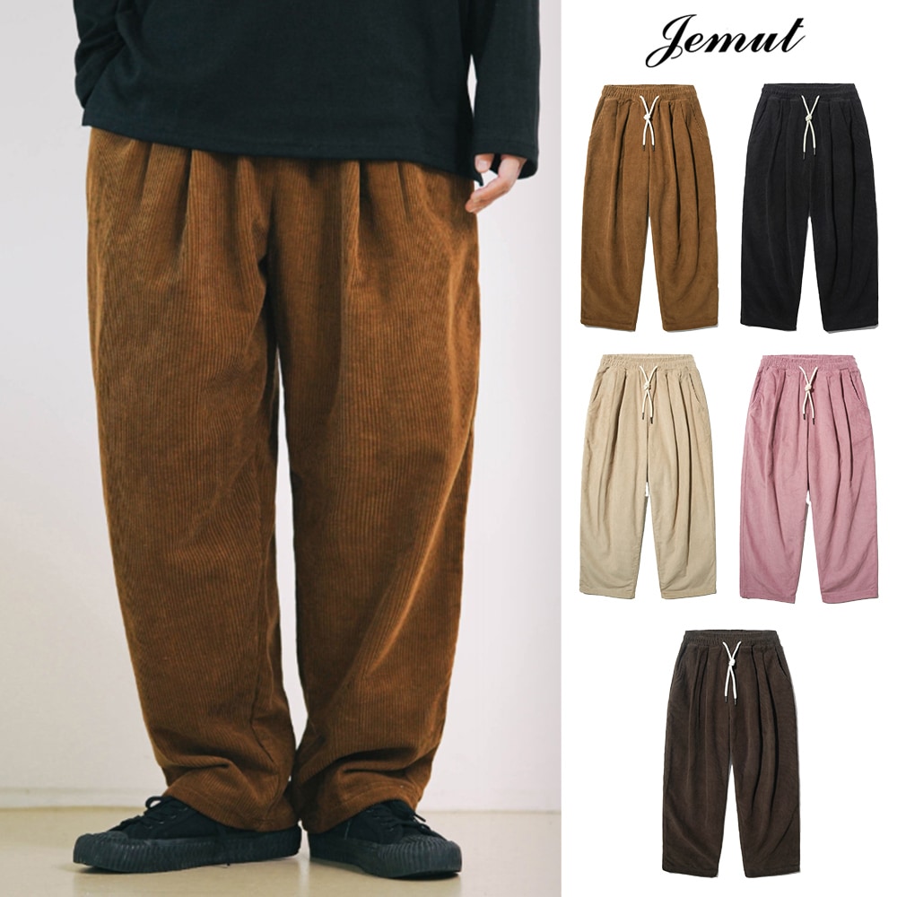 [JEMUT] Two-Tuck Mild Corduroy Banding Pants