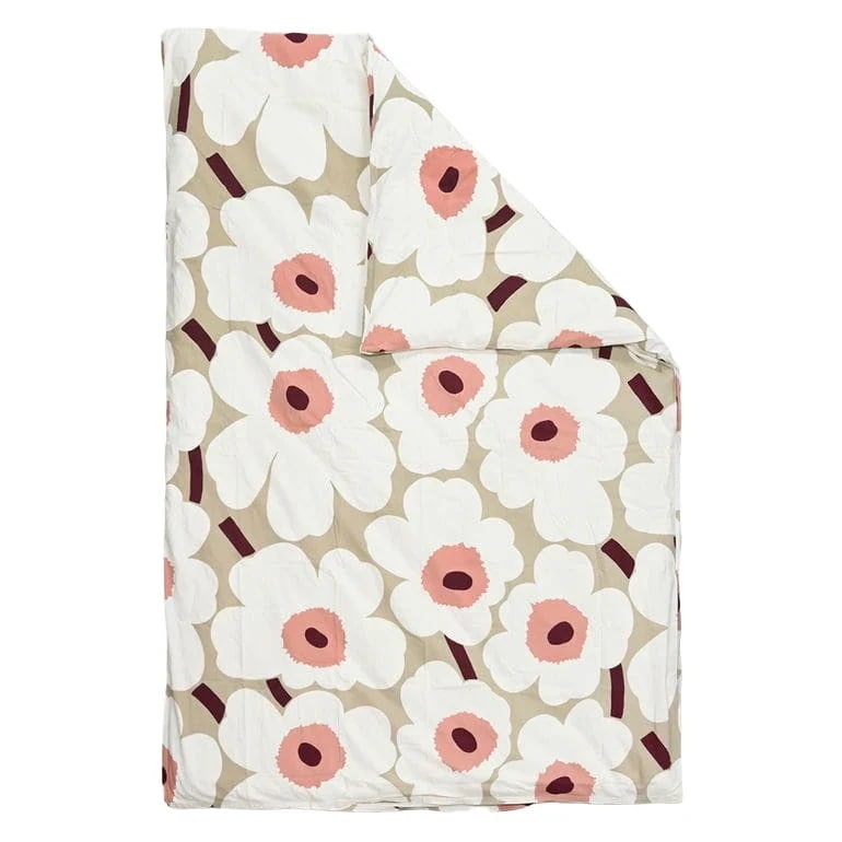 デュベカバー 150×210cm 掛け布団カバー シングル Unikko ウニッコ ベージュ 74181 074181 887 北欧雑貨 北欧デザイン