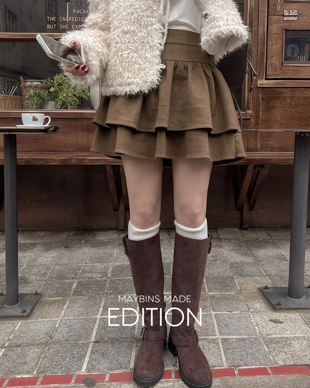 フリルミニスカート(裏地パンツ付き)韓国ファッション レディース