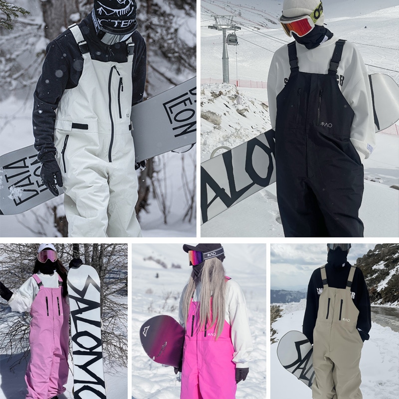 スノーボードウェア パンツ スキーパンツ サロペット 2024 2025 レディース メンズ 防水20000 韓国風 防水防寒防雪保温