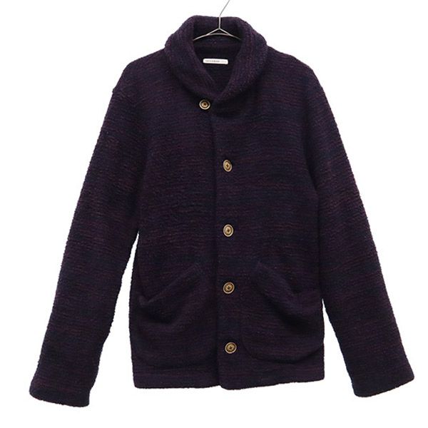 タケオキクチ トウキョウ ボーダー フリースジャケット 2 パープル TAKEO KIKUCHI TOKYO メンズ