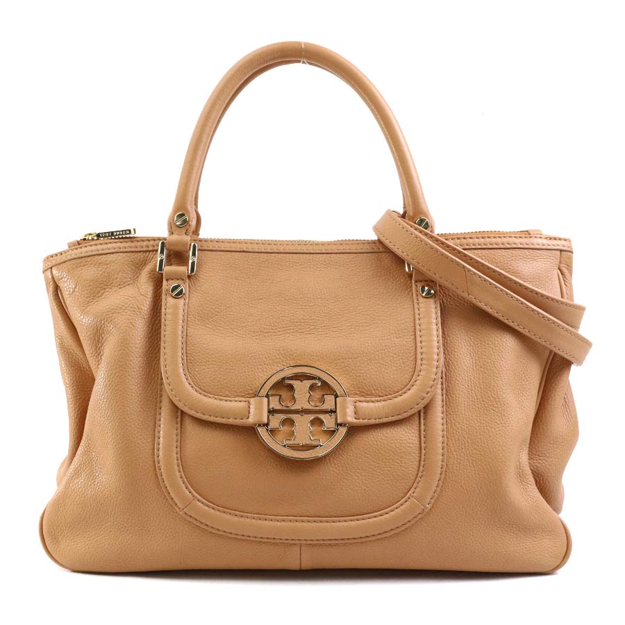 トリーバーチ Tory Burch ハンドバッグ ショルダーバッグ レザー ベージュ レディース r10148m