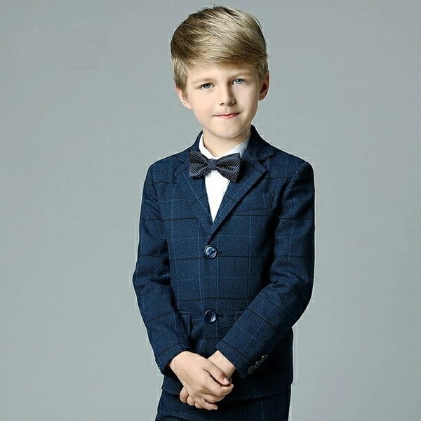 【激安開催！】子供 スーツ 入学式 キッズ フォーマル 男の子 発表会 カジュアル フォーマル 入学・入園フォーマル 卒業式 チェック ネイビー dt338c0kc/代引き・返品・交換・同梱不可