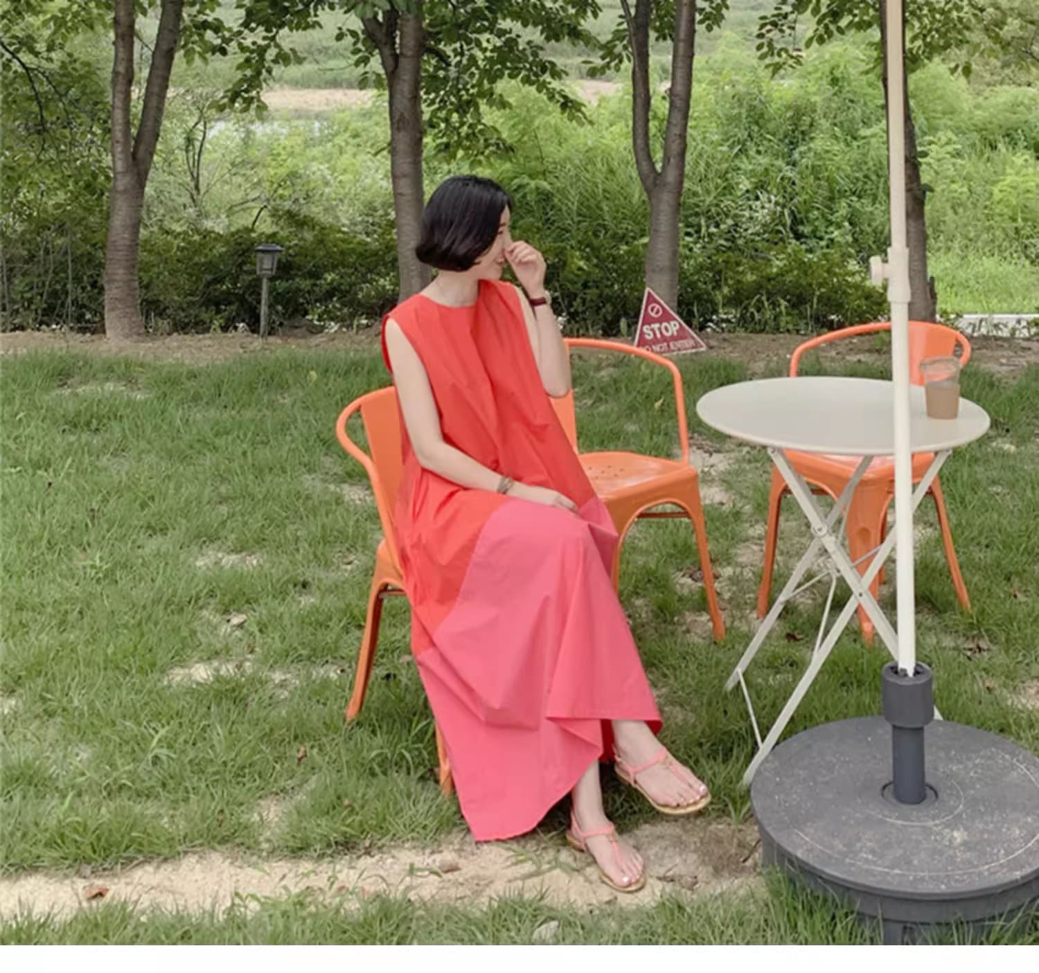 ワンピース 膝丈 ひざ丈 膝下 ミモレ ミモレ丈 ロング ロング丈 マキシ マキシ丈 袖なし ノースリーブ Uネック ラウンドネック フレア セミフレア Aライン アシンメトリー 大人可愛い きれいめ