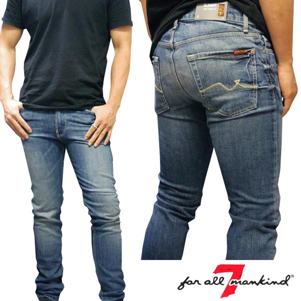 セール セブンフォーオールマンカインド メンズ デニム ストレート ストレッチ スリム パンツ ジーンズ 7 For All Mankind SLIMMY 525S LARI ハリウッドスター セ