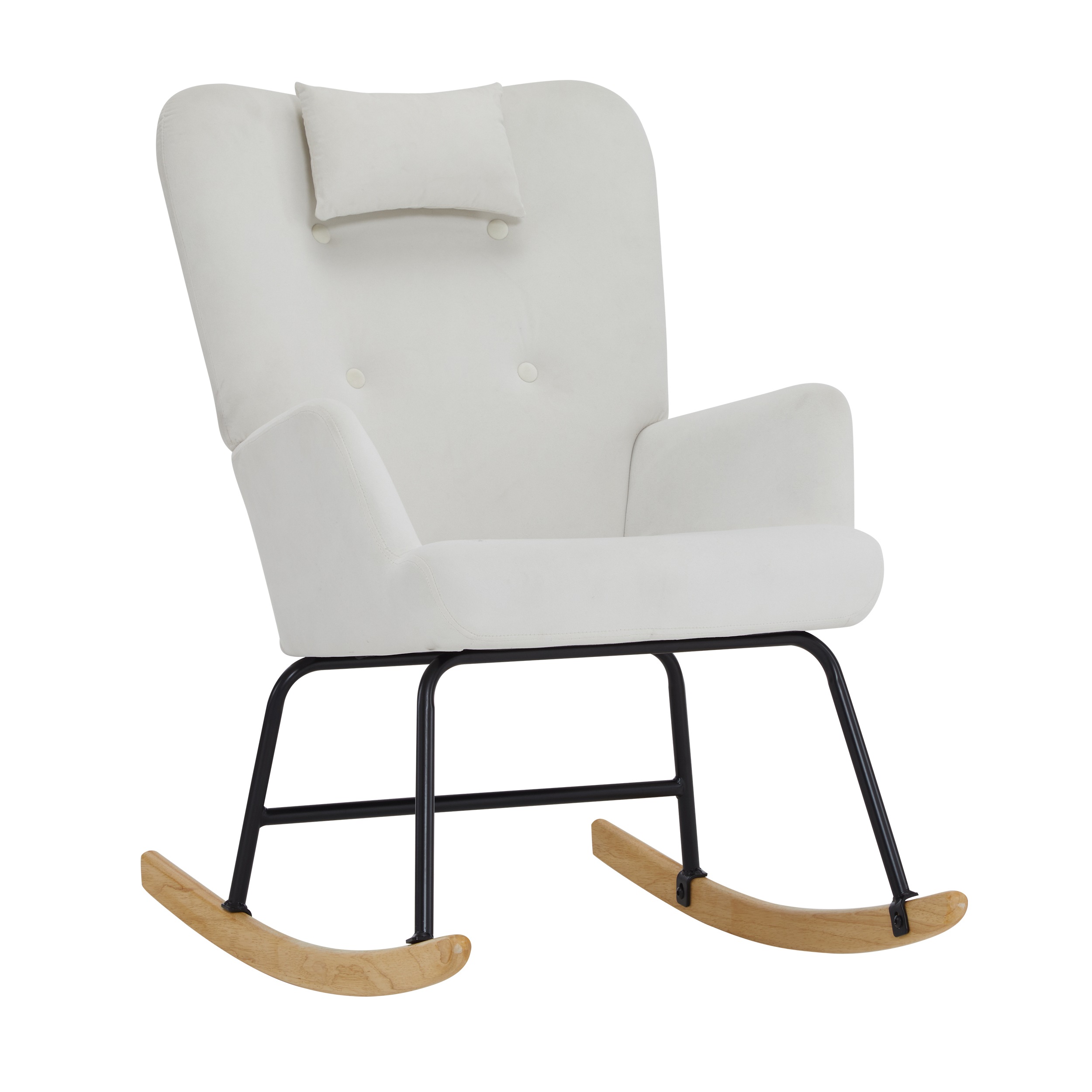 【ベージュ】 ロッキングチェア シングルソファー ソファー リクライニング可能 ラウンジチェア 大人用 快適 便利 おしゃれ 肘掛け 揺り椅子 10,351円