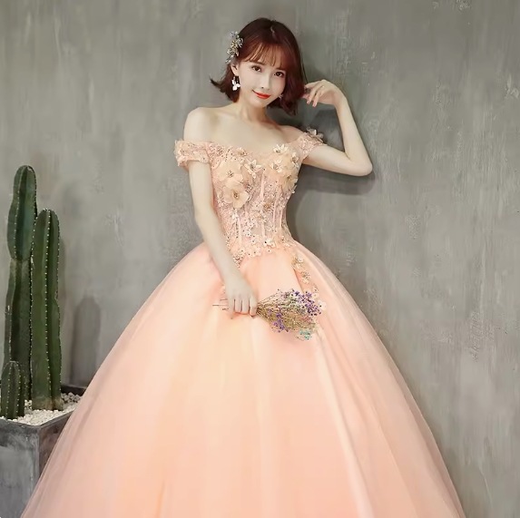 ドレス 衣装 ウエディングドレス 披露宴ドレス カラードレス ロングドレス 刺繡 シースルー バックシャン フレア 切り替えデザイン ステージドレス 発表会 フレア かわいい 大人可愛い きれいめ