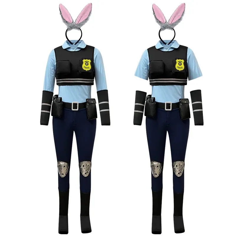 クレイジー動物城cos Judyジュディウサギcos擬人服コスプレ衣装フルセットふじんふく