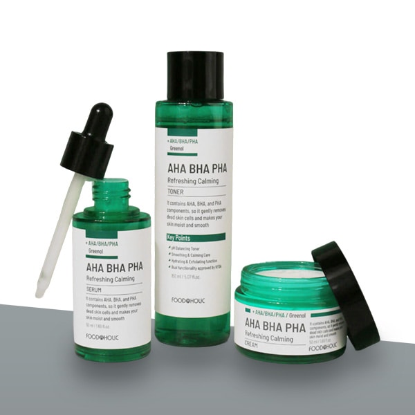 AHA BHA PHA リフレッシング CICA カーミング3種 [トナー150ml+セラム50ml+クリーム50ml]