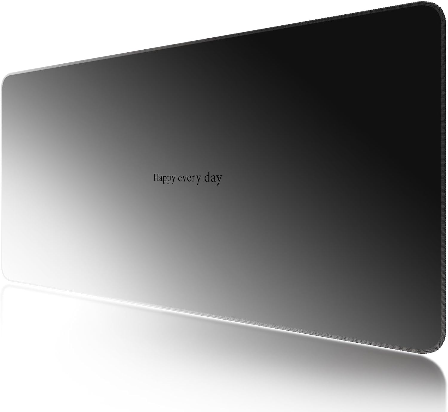 大型布製マウスパッド 90x40x0.3cm 厚手 滑り止めゴムベース 水洗い可能 白黒グラデーション