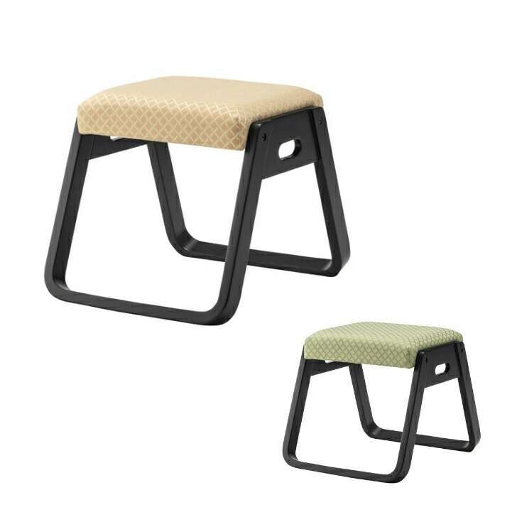 スタッキングスツール 和室 一人掛けスツール 料亭 旅館 神社 お寺 宴会 座敷 法事 和室用椅子 畳用 和風 椅子 BC-110 オレンジ ベージュ 完成品