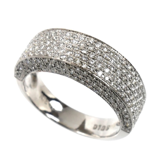 K18WG ホワイトゴールド リング・指輪 ダイヤモンド1.25ct 10号 4.2g レディース 中古 美品