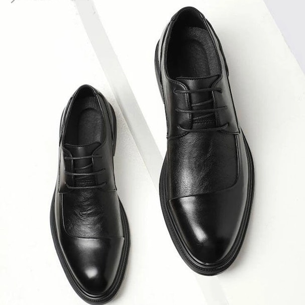 ビジネスシューズ メンズ 革靴 革シューズ 紐靴 レザー スリッポン ゴム底 安定感 通気性 カジュアル 防滑ソール 通勤 仕事 新作 父の日 プレゼント ギフト 敬老の日 5,678円