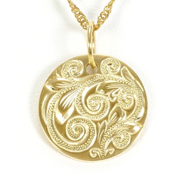 K14 14金 YG イエローゴールド ネックレス 総重量約3.2g 約42cm ジュエリー 中古