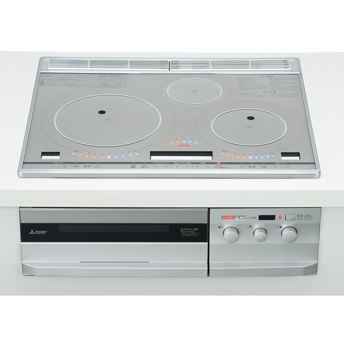 IHクッキングヒーター びっくリングIH ビルトイン型 3口 T321Vシリーズ 60cmトップ CS-T321VSR プレミアムシルバー/クリアシルバー