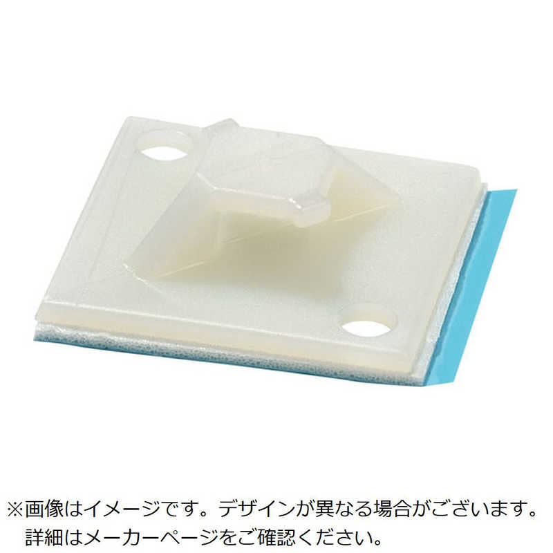 ABB　TY-Rap 結束バンド用マウントベース(ねじ固定/粘着テープ付き) 2方向マウンティングベース標準(ナチュラル色)(小袋)タイ幅最大7.6mm100個入り　TC5347A