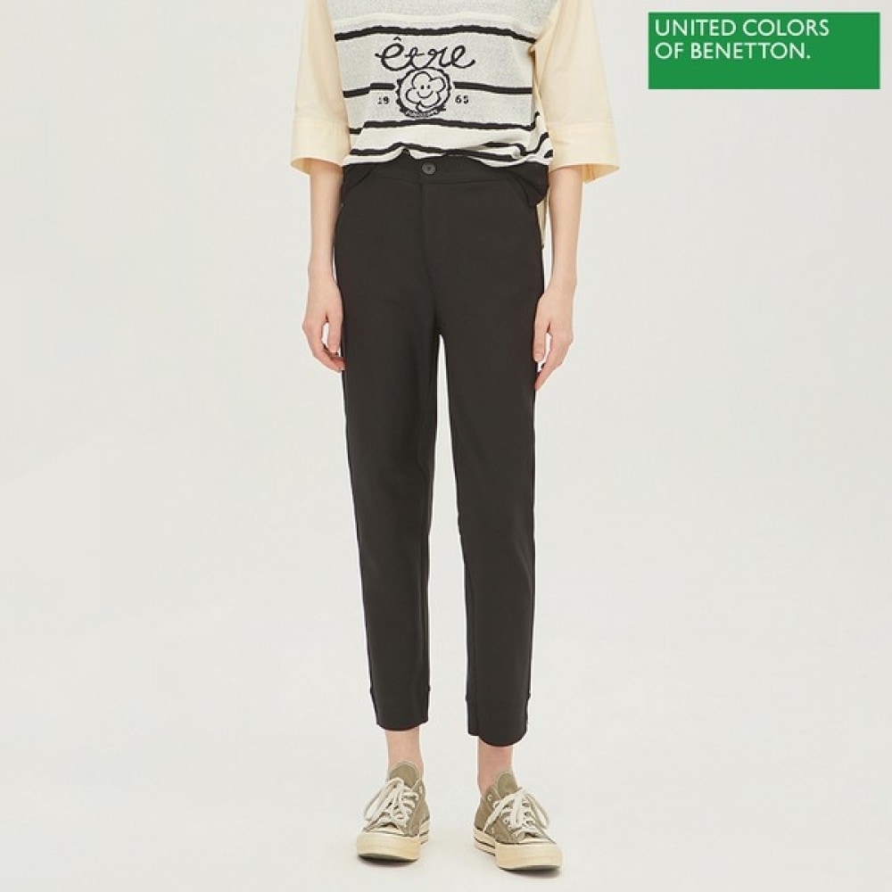 (ベネトン) ベネトンヘムシボリカラーパンツ BAPT91311_BK