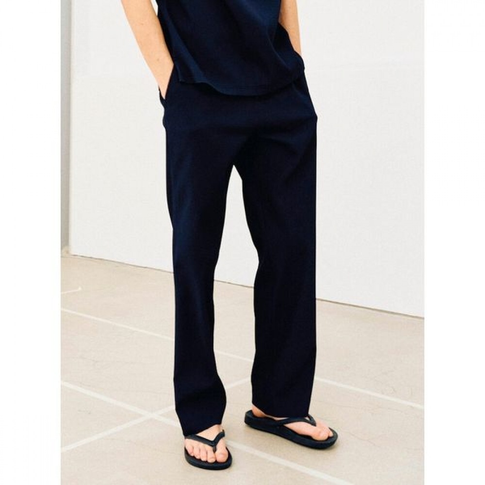 [ロガディス] サマープリーツリラックスフィットセットアップパンツネイビー（RY5321C84R）