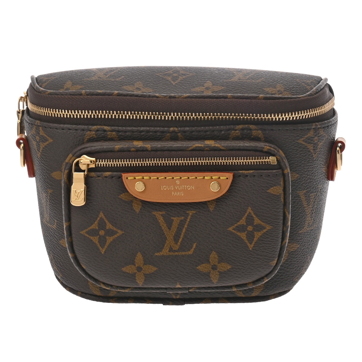 モノグラム ミニバムバッグ ブラウン M82335 レディース モノグラムキャンバス ショルダーバッグ 新同 中古 銀蔵