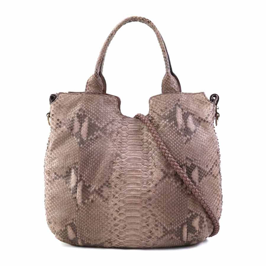 グッチ GUCCI ハンドバッグ ショルダーバッグ パイソン ピンクブラウン レディース 232931 h31694a
